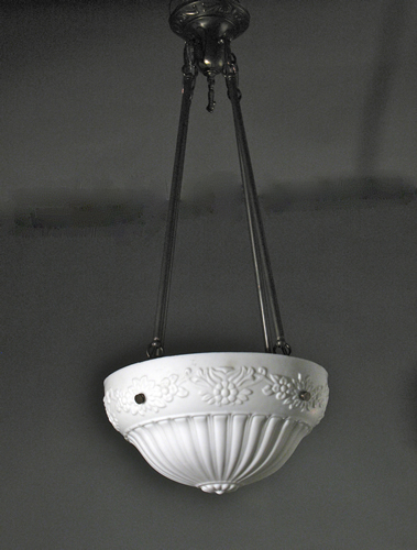 Milk Glass Inverted Dome